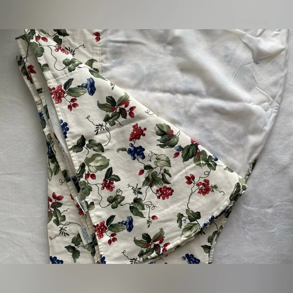 Vintage Waverly Orchard Trail Set Of 2 Curtains Valances Scalloped Cottage‎ Core